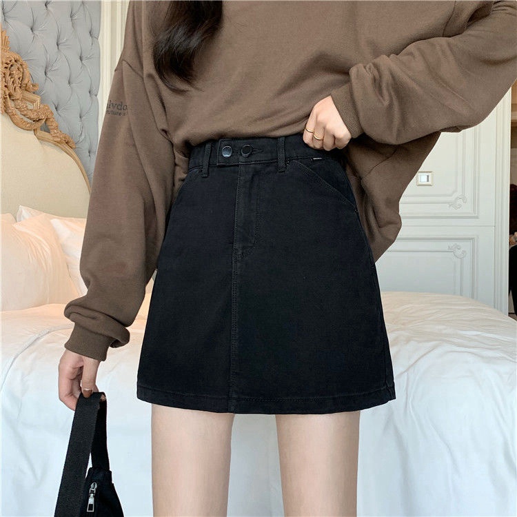 Chân Váy Jeans Chữ A Phong Cách Hàn Quốc Thời Trang Cho Nữ