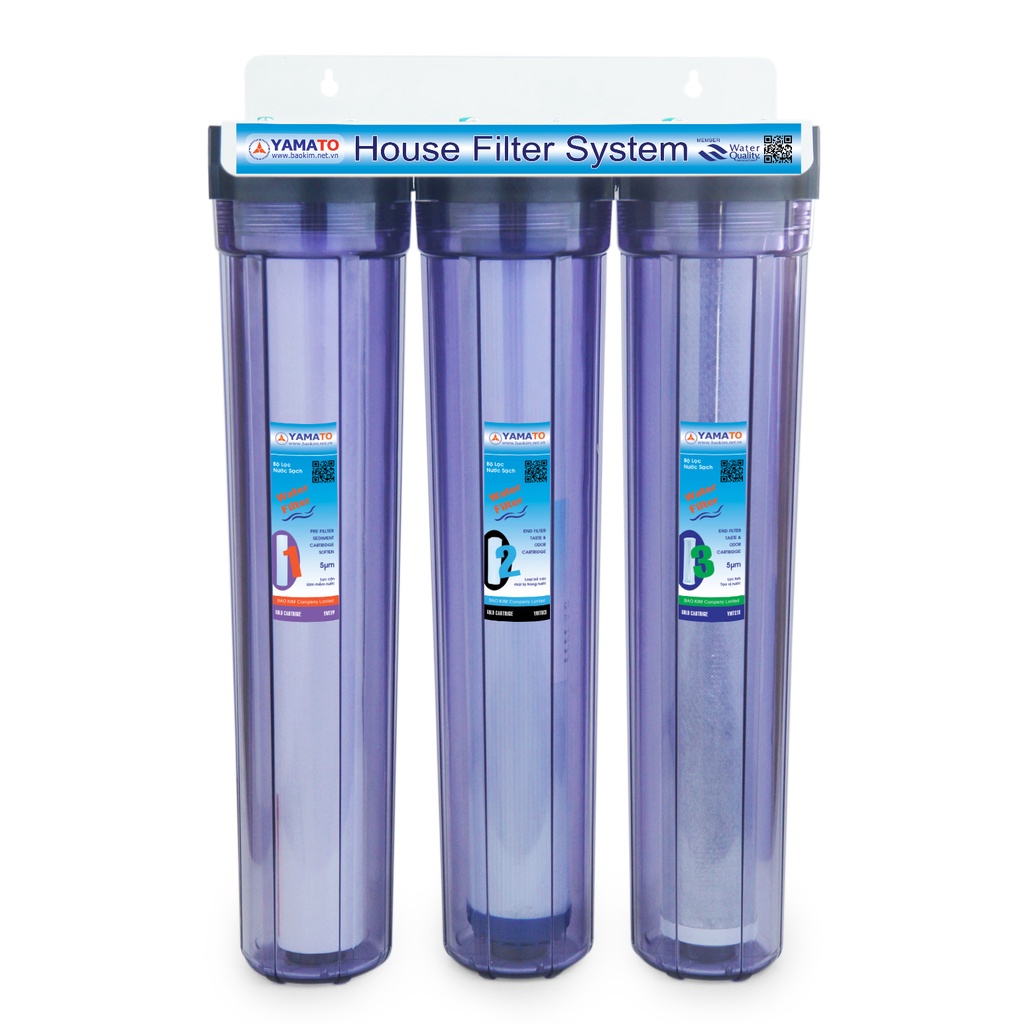 Bộ lọc nước 3 cấp lọc 20 tiêu chuẩn inch Yamato