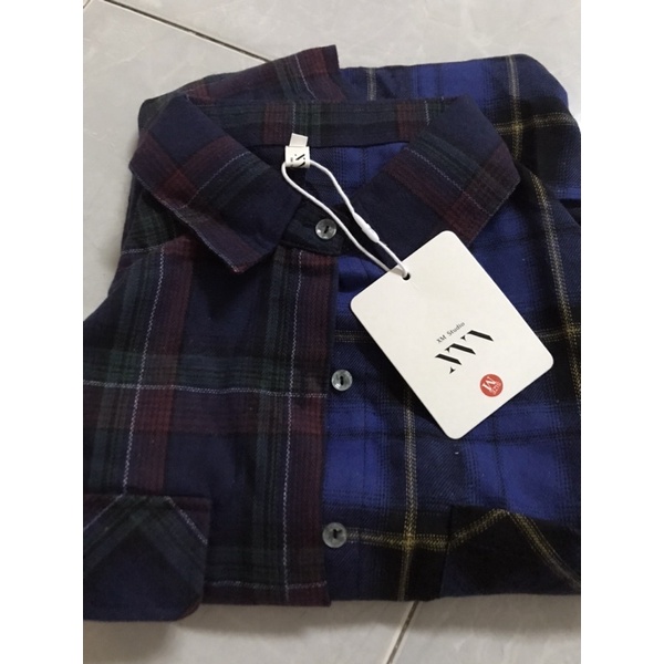 Áo Sơ Mi  in hoạ tiết sọc caro hàn quốc unisex