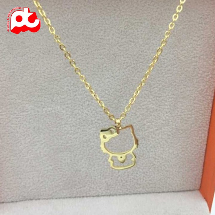 Dây chuyền nữ titan Mèo Hellokitty không đen giá rẻ HCM DCNUT69
