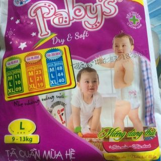 Combo 8 gói bỉm quần pabys size L 80 miếng +KM