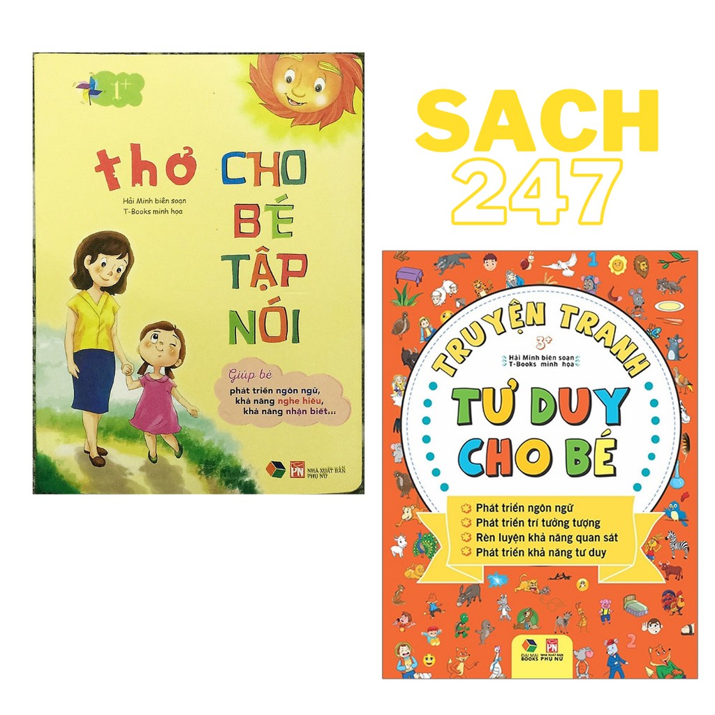 Sách - Combo Truyện Tranh Tư Duy Cho Bé + Thơ Cho Bé Tập Nói