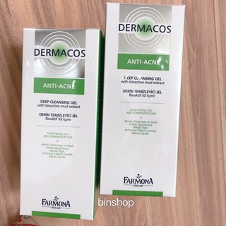 Sữa Rửa Mặt Farmona Dermacos Anti-Acne Deep Cleansing Gel Cho Da Dầu Mụn Lỗ Chân Lông To 150ml hàng balan