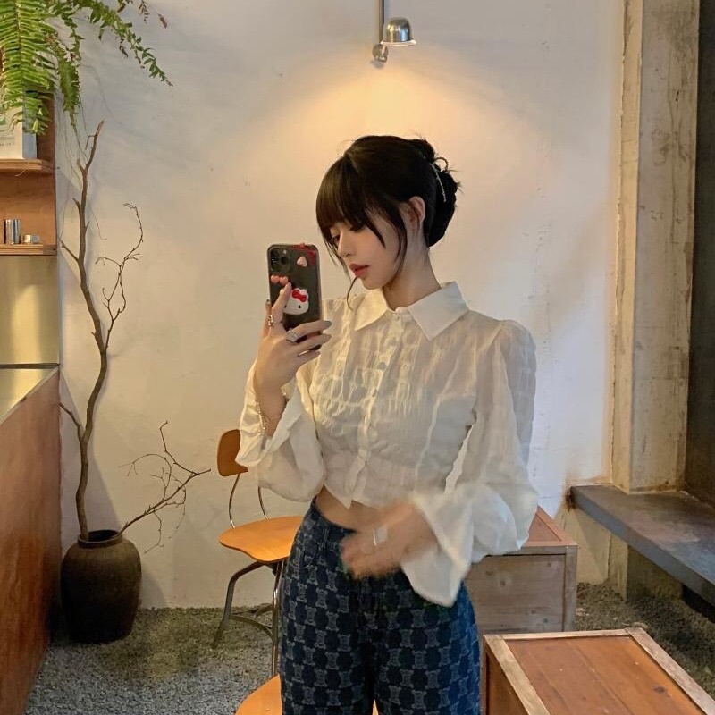 ÁO SƠ MI DÂY CHÉO LƯNG