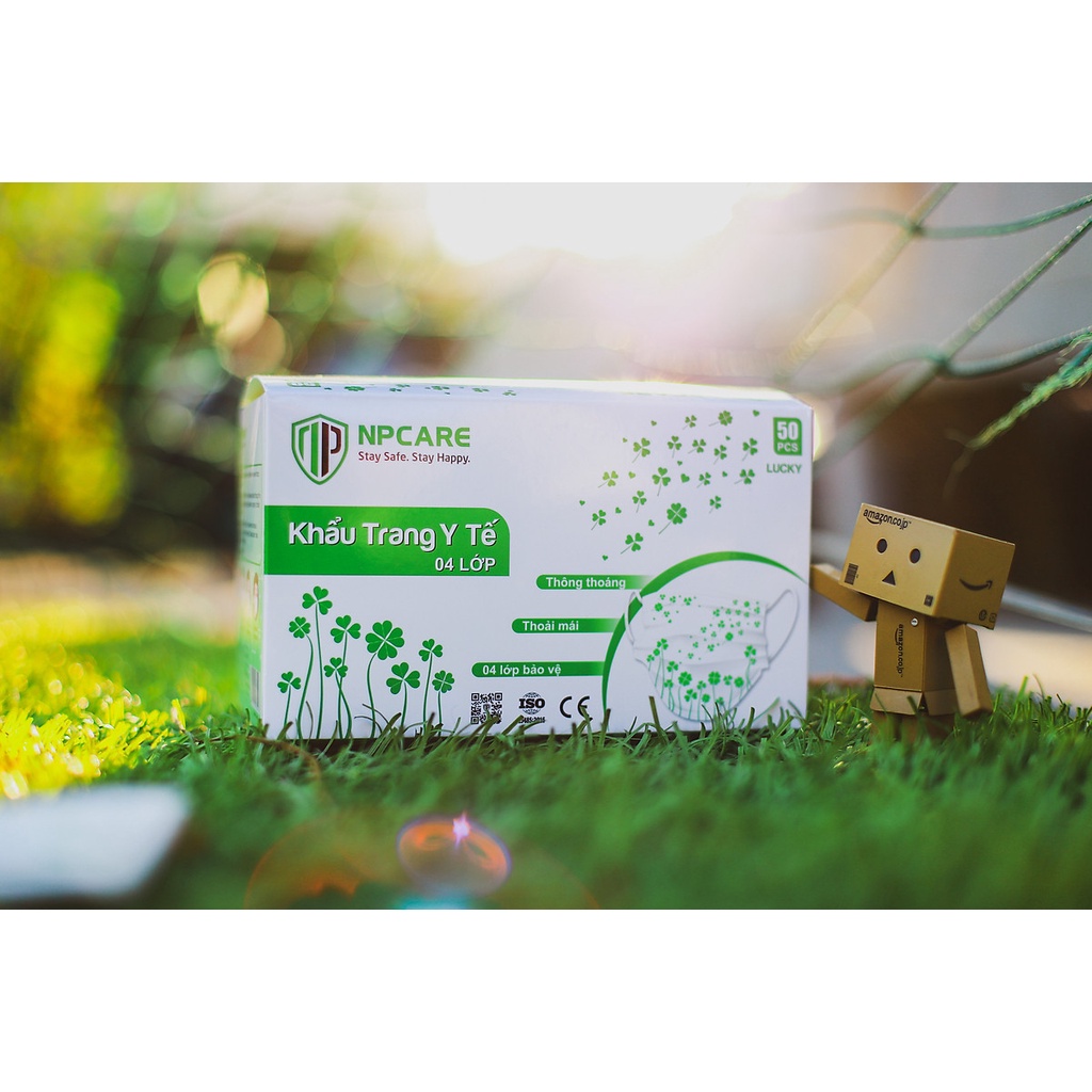 Khẩu Trang Y Tế 4 Lớp NPCARE - Hộp 50 Cái Có Họa Tiết/ Không Họa Tiết