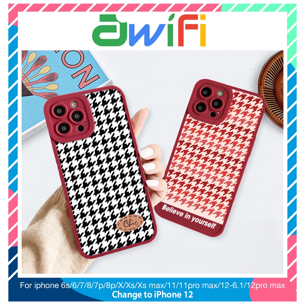 Ốp lưng iphone cạnh vuông lỗ camera believe 6s/6splus/7/7plus/8/8plus/x/xr/xs/11/12/13/pro/max/plus/promax-Awifi D1-1