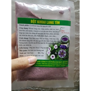 Bột khoai lang tím gói 50gr dùng làm bánh, xôi, thạch màu đẹp lại an toàn