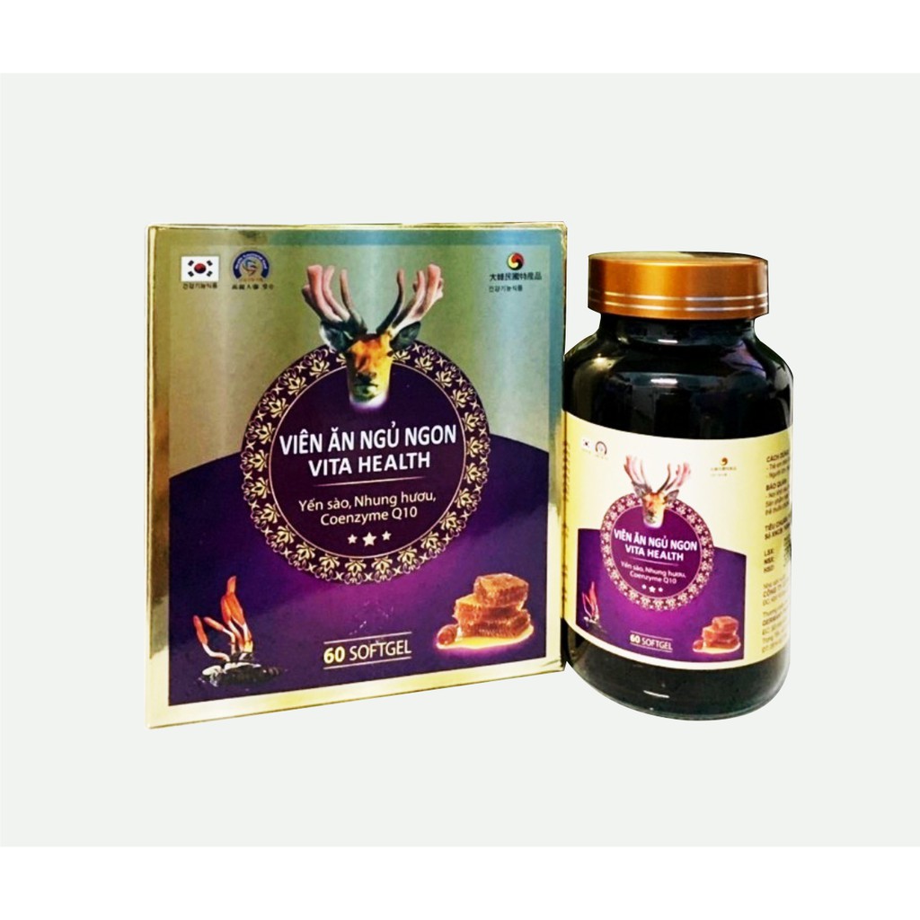 VIÊN ĂN NGỦ NGON VITA HEALTH - GIÚP TĂNG CƯỜNG SỨC KHỎE, ĂN NGON MIỆNG, NGỦ SÂU GIẤC – VITAHEALTH LỌ 60 VIÊN