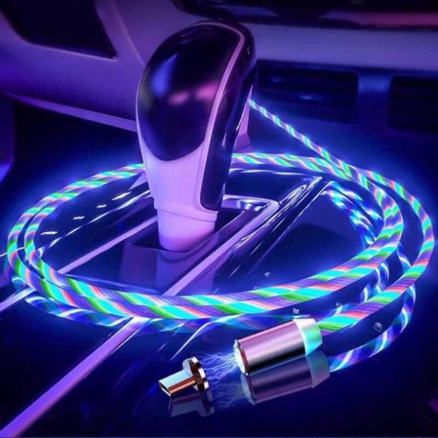 Cáp nam châm dây phát sáng 3 đầu  - HOT
