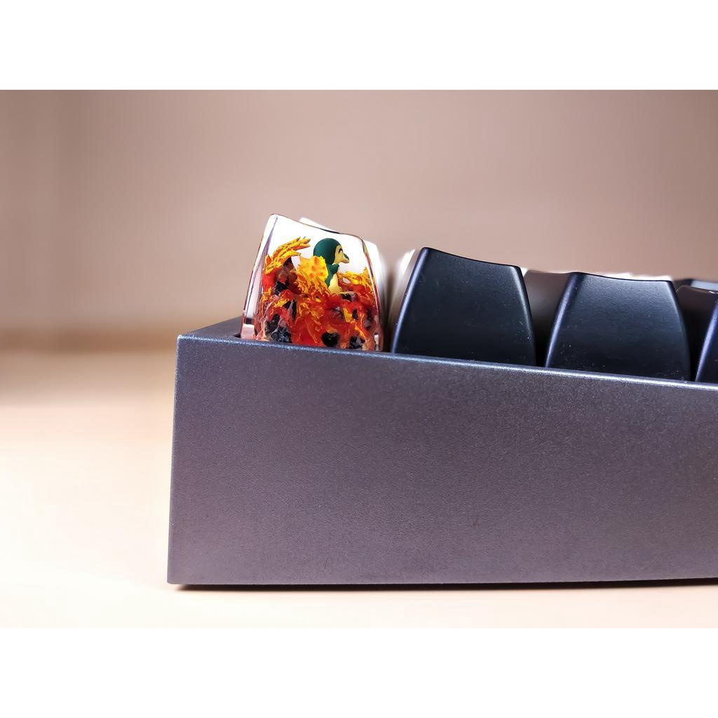 Nút bàn phím Pokemon, nút bàn phím Cyndaquil, Bàn phím nhân vật hoạt hình -Cyndaquil keycap, POKÉMON Artisan Keycap