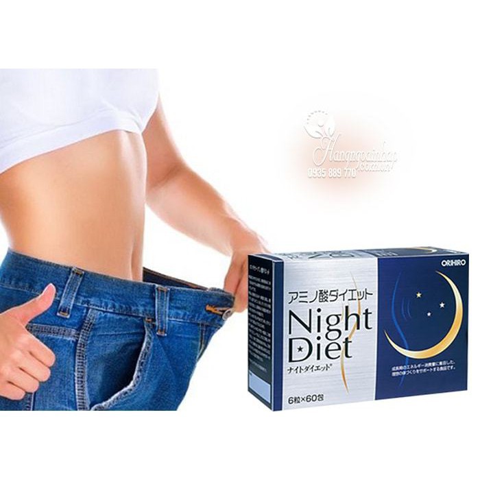 Viên Uống Giảm Cân Ban Đêm Night Diet Orihiro Hộp 60 Gói