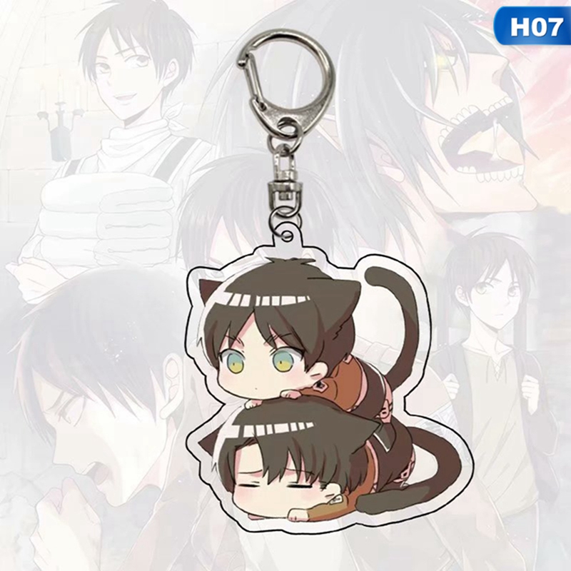 Tmdbyx CHIBI Móc Khóa Kèm 5 Mô Hình Nhân Vật Phim Attack On Titan Dễ Thương