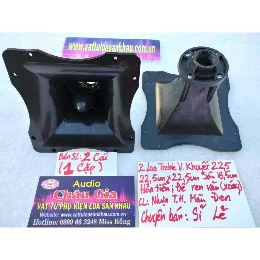 Phễu loa treble 22cm hỏa tiễn ren vặn 2 cái Audio Châu Gia