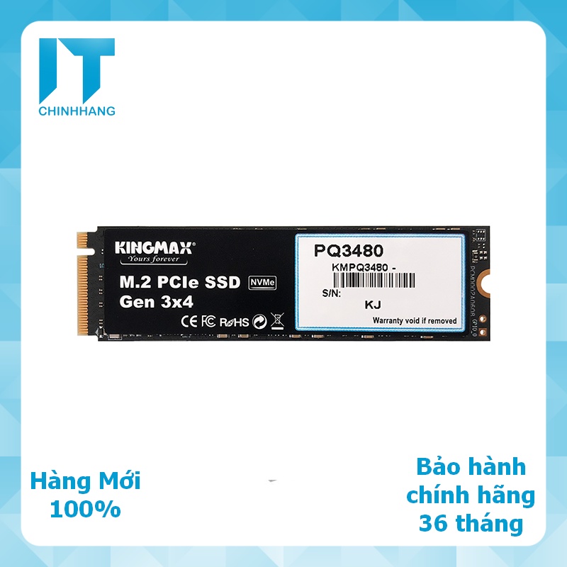 Ổ cứng SSD Kingmax Zeus PQ3480 M.2 2280 PCIe NVMe Gen 3x4 - Hàng Chính Hãng