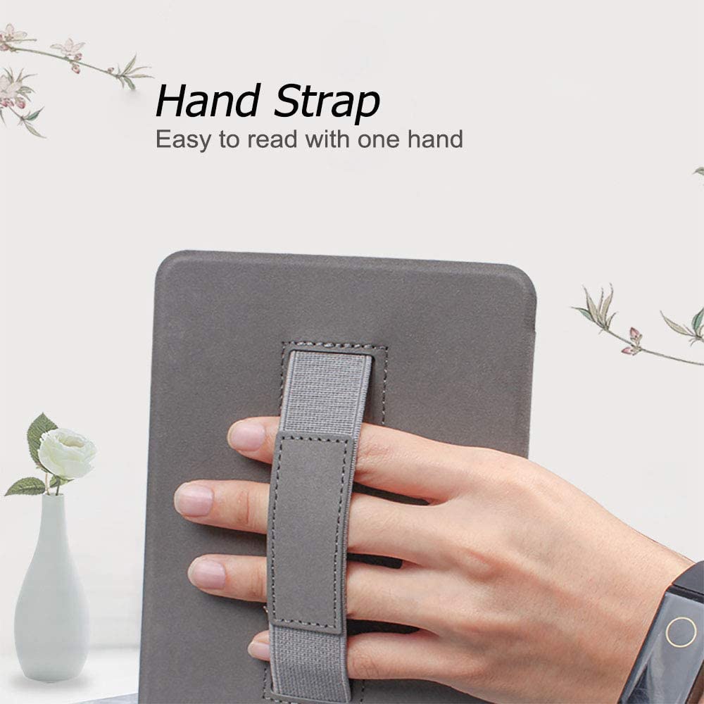 Bao Da Máy Đọc Sách PU Từ Tính Siêu Nhẹ Có Dây Đeo Tay Cho Amazon Kindle Paperwhite 11th M2L3EK / M2L4EK 2021