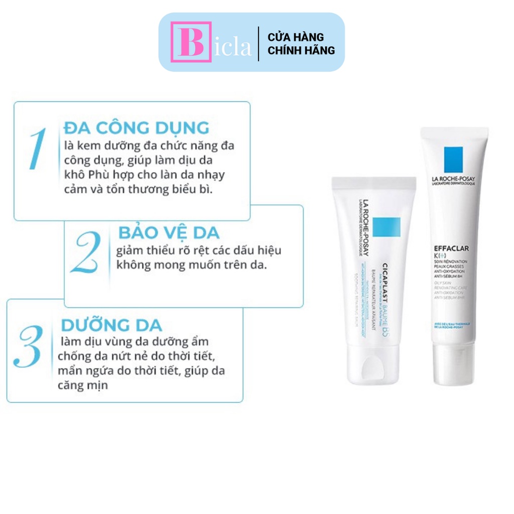 Kem dưỡng giúp làm dịu, làm mượt, làm mát &amp; phục hồi da phù hợp cho trẻ em La Roche-Posay Cicaplast Baume B5 40ml