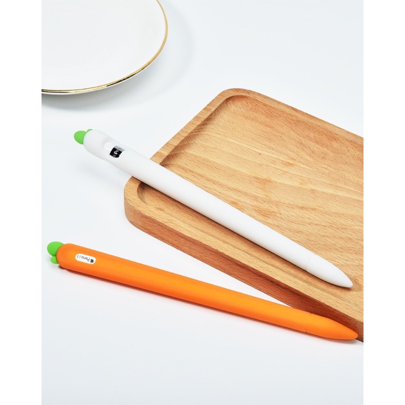 Vỏ silicon bảo vệ bút thông minh hình củ cải, cà rốt
