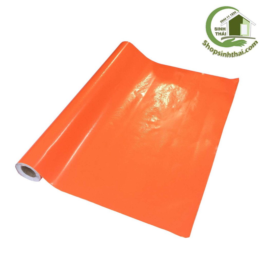 Giấy dán tường màu cam bóng -  cắt liền thành 1 tấm tùy theo số lần đặt