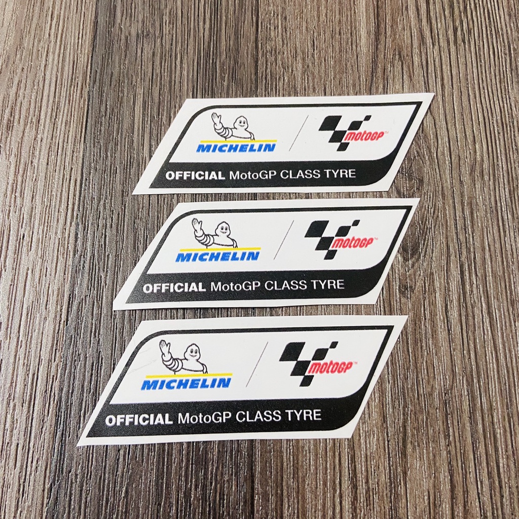 (TEM in UV) Tem trang trí xe máy MICHEL, tem LOGO cao cấp cắt LAZE theo viền sẵn