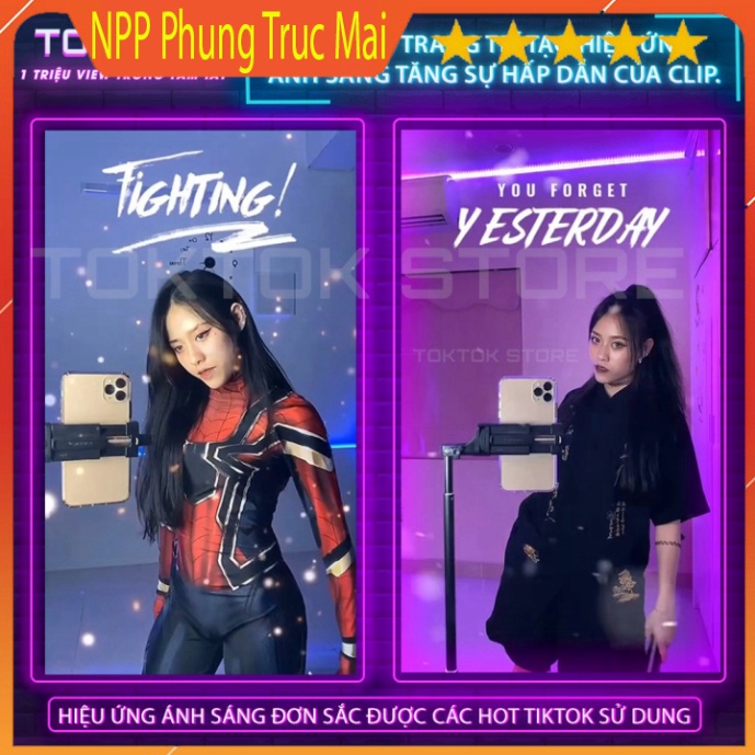 Đèn Led TikTok quay TikTok, đèn màu trang trí video clip hỗ trợ các Tiktoker đại triệu views