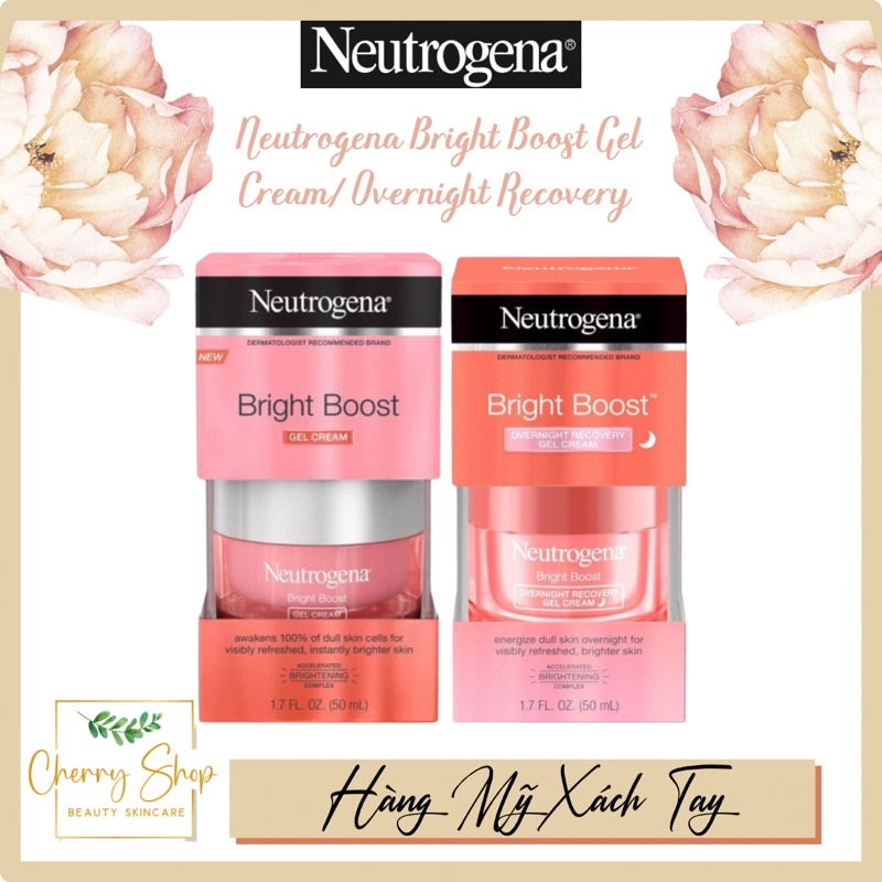 [Hàng USA] Kem dưỡng cấp ẩm và làm sáng da Neutrogena Bright Boost Gel Cream (50ml)