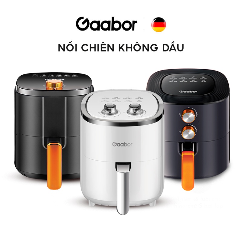 [Mã ELMALL61 giảm 6% đơn 300K] Nồi chiên không dầu GAABOR dung tích 3.5L/4L/5L/6L - Cao cấp - Giá rẻ - Hàng chính hãng