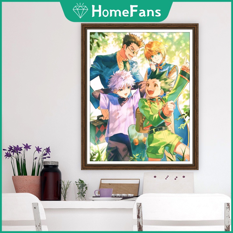 Bộ Tranh Đính Đá 5D Tự Làm 30x40cm/40x50cm Hình Anime Cho Trang Trí Nhà Và Người Lớn