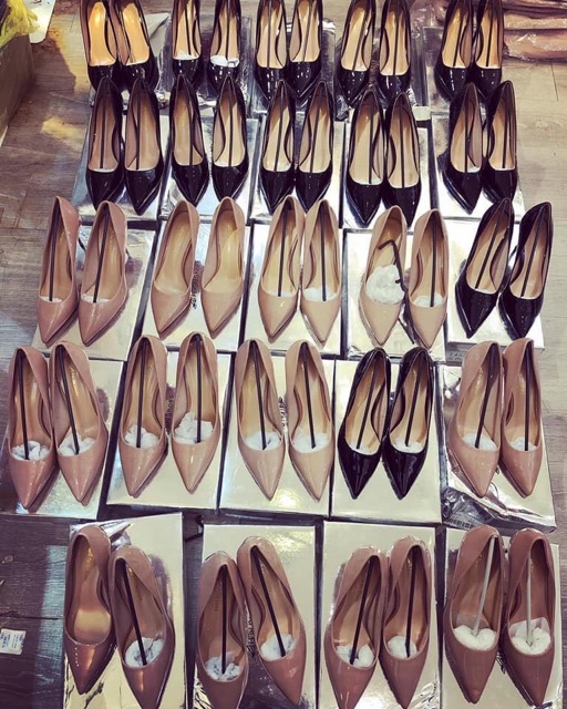 Giày cao gót da bóng