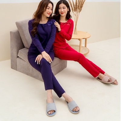 Bộ ngủ cotton thu đông Winny 21548