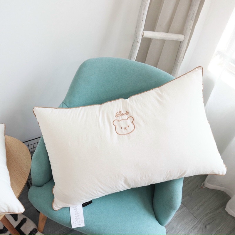 RUỘT GỐI ĐẦU LÔNG VŨ CAO CẤP CÓ IN HÌNH GẤU TEDDY SIÊU ĐÁNG YÊU KÍCH THƯỚC 50*70cm(1cặp)