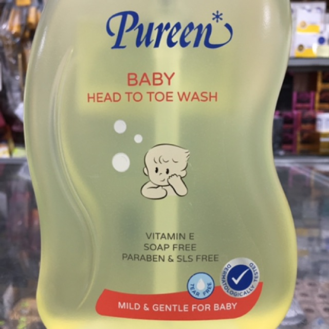 Tắm gội toàn thân Pureen cho trẻ sơ sinh với Pro Vitamin B5 và Vitamin E 750ml