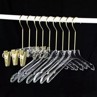 COMBO 10 móc treo quần áo người lớn, trẻ em bằng nhựa meka trong suốt, đầu móc xoay 360 độ tiện dụng - phụ kiện shop