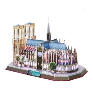 Mô hình giấy 3D CubicFun - Led Nhà thờ Đức Bà - Notre Dame De Paris (L173h)