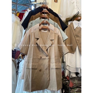 Áo blazer cộc tay 4 cúc-ảnh thật