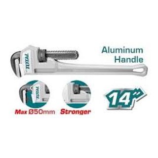Mỏ lết răng total tay cầm nhôm mỏ lết 14-24 inch