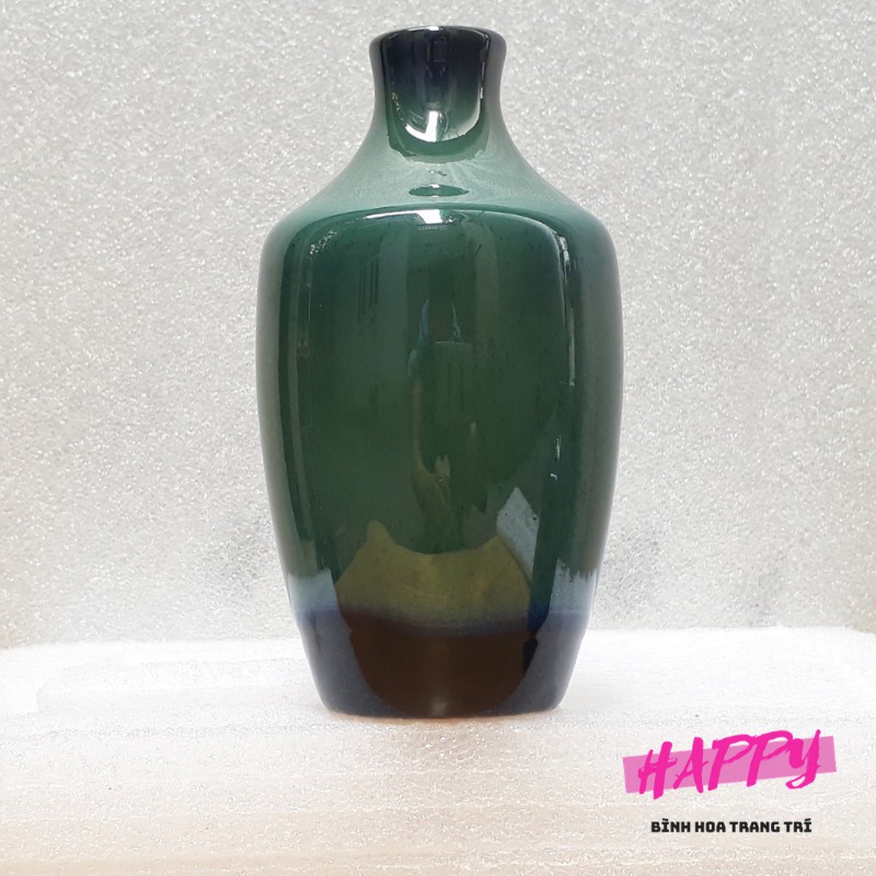 Bình hoa mini HAPPY gốm sứ cao cấp Bát Tràng men hỏa biến phù hợp trang trí hoặc cắm hoa cho không gian nhỏ HP56