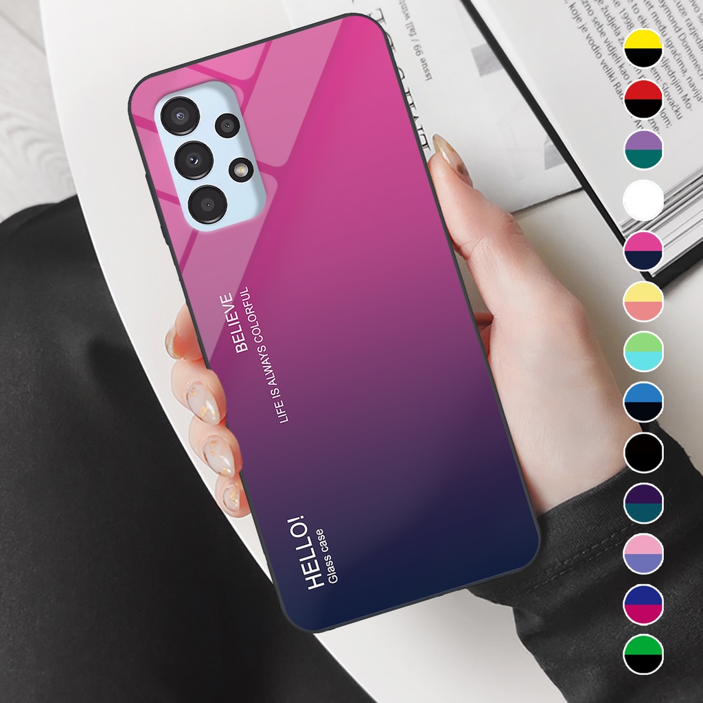 Ốp điện thoại Samsung Galaxy A13 - Gradient edition, chất liệu kính cường lực