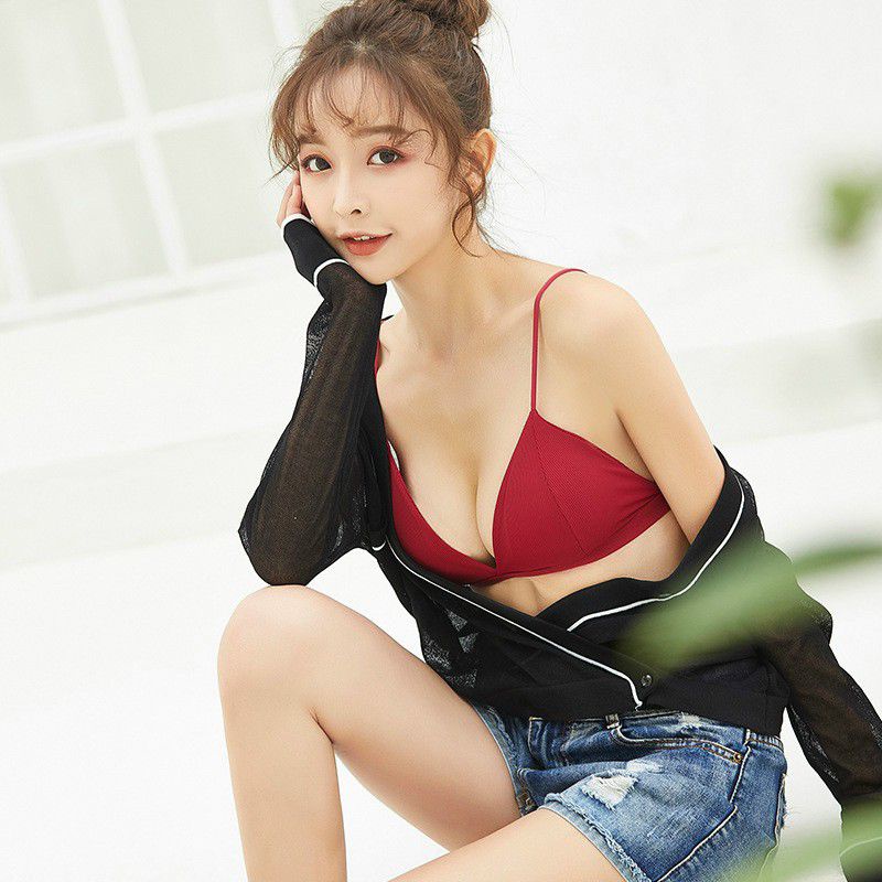Áo lót nữ, áo bra gân tăm nâng ngực quyến rũ