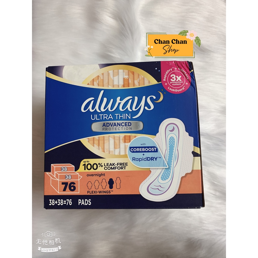 Băng vệ sinh Always Ultra Thin Advance 38miếng ban đêm
