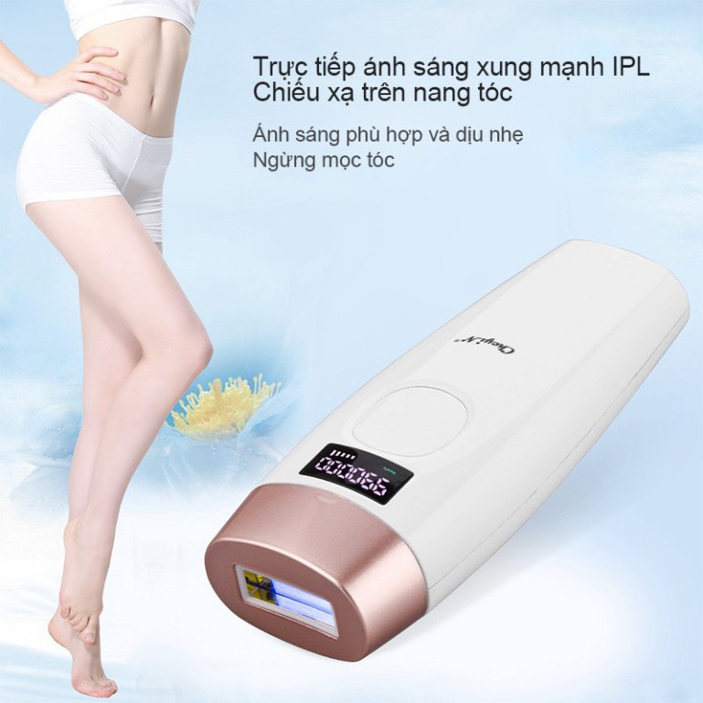 Thiết Bị Tẩy Lông Ckeyin MT097 Công Nghệ IPL Hiệu Suất Cao Không Gây Đau Giúp Trẻ Hóa Da Với 990000 Lần Đèn Chớp