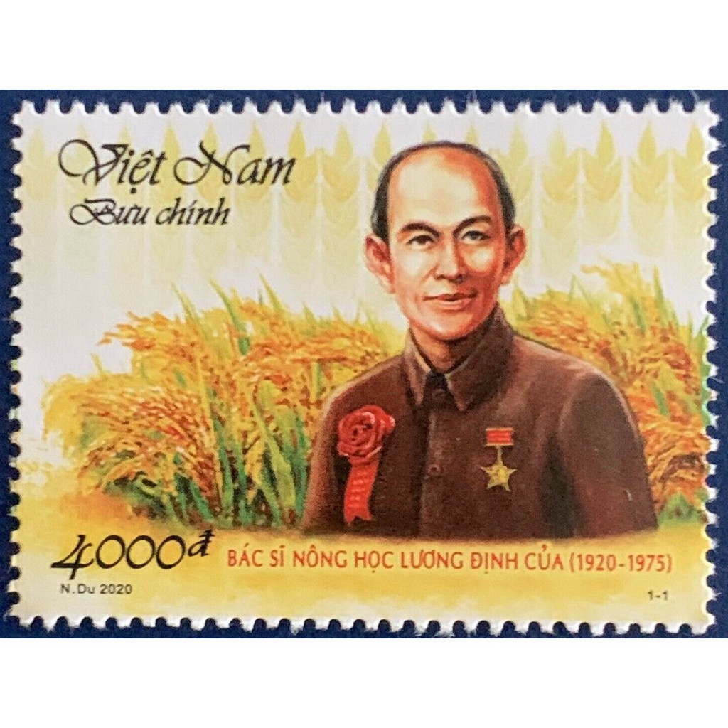 Tem sưu tập MS 1127 Tem Việt Nam Kỷ niệm 100 năm sinh Lương Định Của (1020 - 1975) 2020