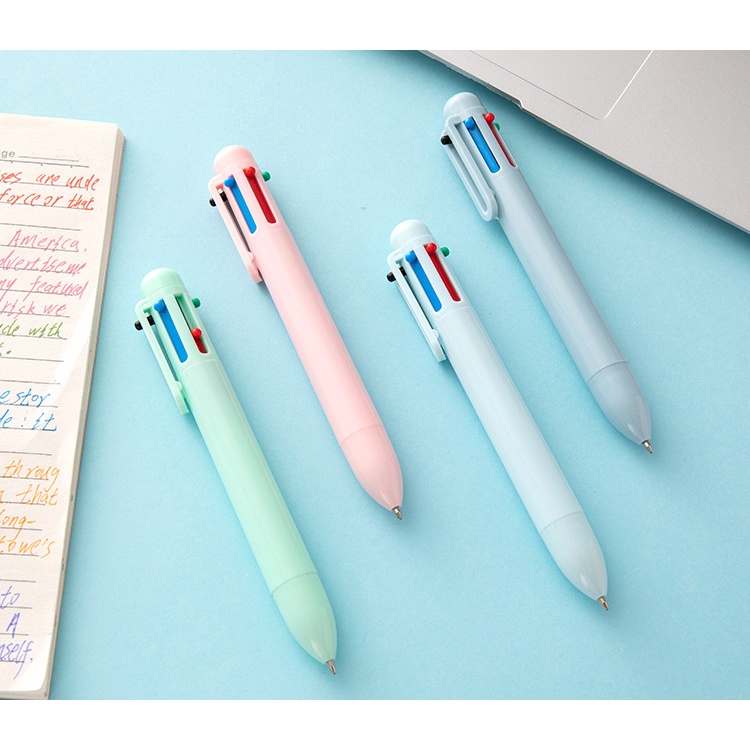 Bút Nhiều Ngòi 6 Màu Mực Ngòi 0.5mm Màu Pastel Trơn Cực Xinh