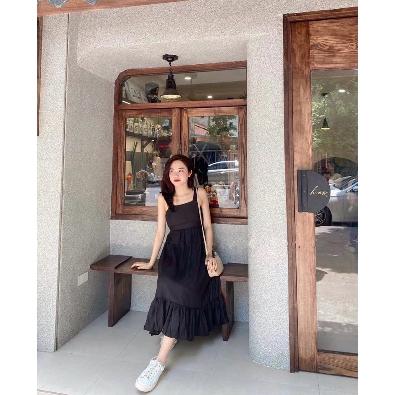 [HÀNG LOẠI 1] Váy maxi đi biển hở lưng / Đầm maxi trắng dài thắt nơ sẵn hàng kèm video | BigBuy360 - bigbuy360.vn