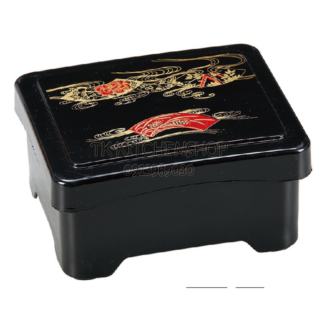 Hộp cơm lươn Nhật bản  kích thước 14.5x16.5 cao 8cm, sử dụng bày trí cho cơm lươn Unagi phong cách Nhật