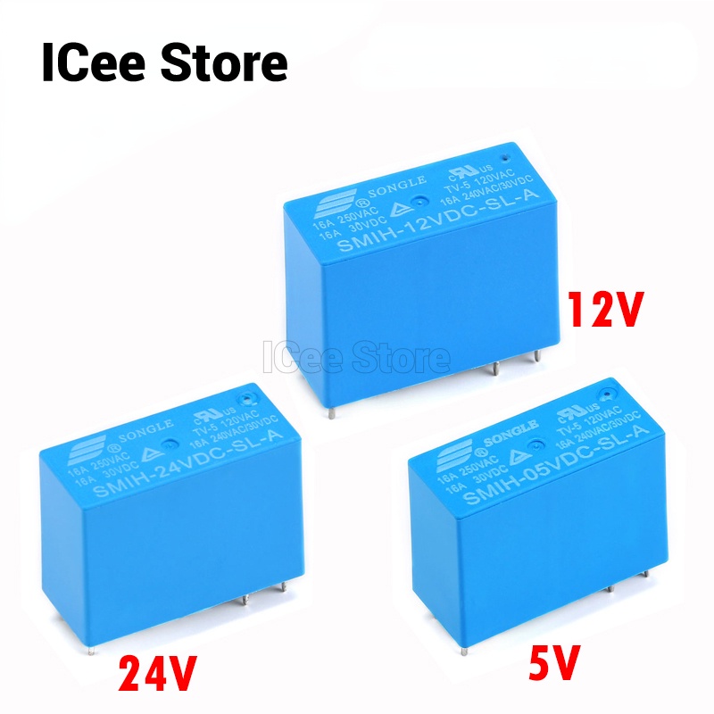 Bộ 5 Rơ Le SMIH SMIH-05VDC-SL-A SMIH-12VDC-SL-SL-A SMIH-24VDC-SL-SL-A 05 12 24 V 250V 16A 6PIN A