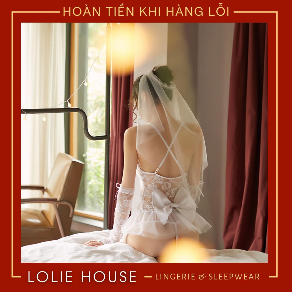 Cosplay Cô dâu - Set váy ngủ cosplay cô dâu 7 chi tiết LOLIE HOUSE - CP1