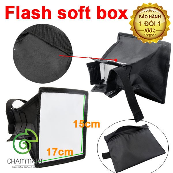 Hộp tản sáng đèn flash miếng che tản sáng cho đèn flash phụ kiện chụp ảnh chuyên dụng Chammart