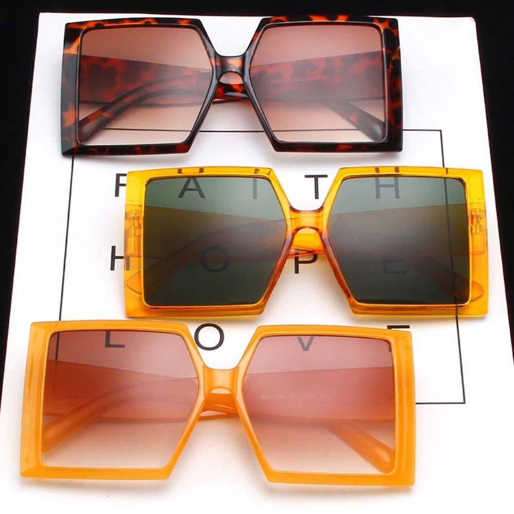 Kính Mát Gọng Vuông Bản To Phong Cách Âu Mỹ Sang Trọng Dành Cho Nữ