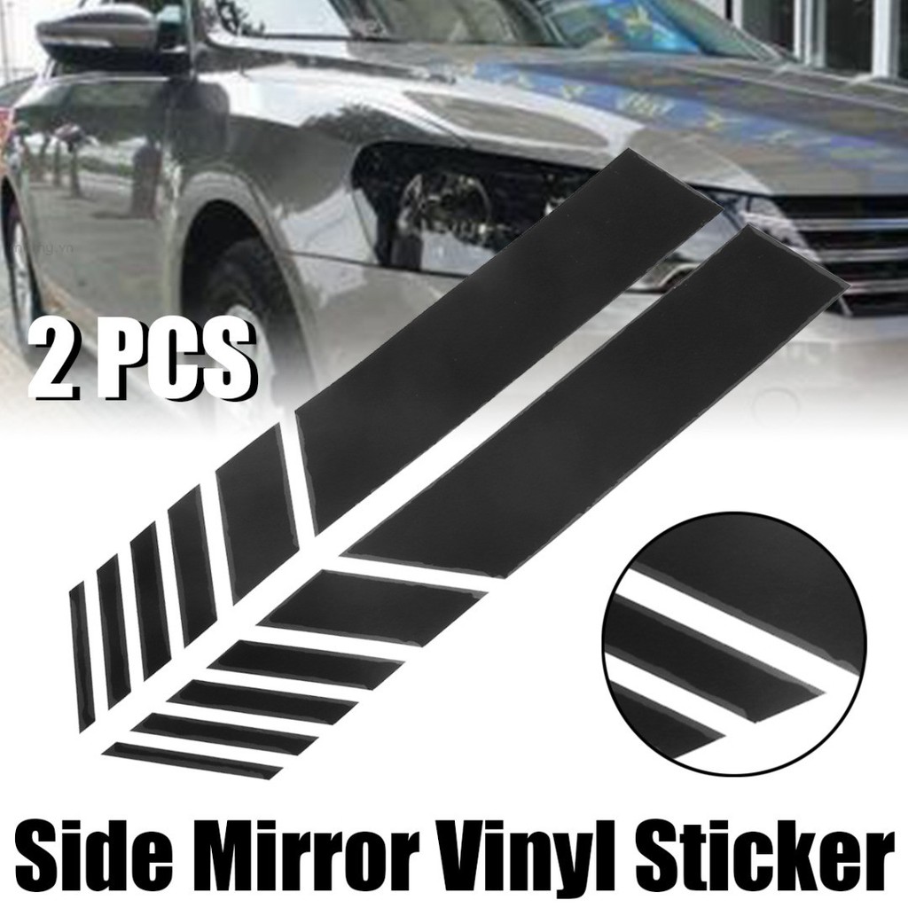 Bộ 2 Đề Can Vinyl Kẻ Sọc Dán Gương Chiếu Hậu / Thân Xe Hơi DIY
