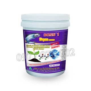 Phân bón đạm nano boss 1 xô 20kg - chiết xuất từ đạm cá hữu cơ, thay thế ure và dap truyền thống